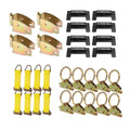 O Kit: Rope Wood NOT Caps, TieDown for Docks, """E-Track Warehouses, Rings, Trucks, Boats. 4 included.""" Bundle Sockets, E-track Trailers, Accessories Beam 8 Ideal End TieDown 8 TieOffs. 10