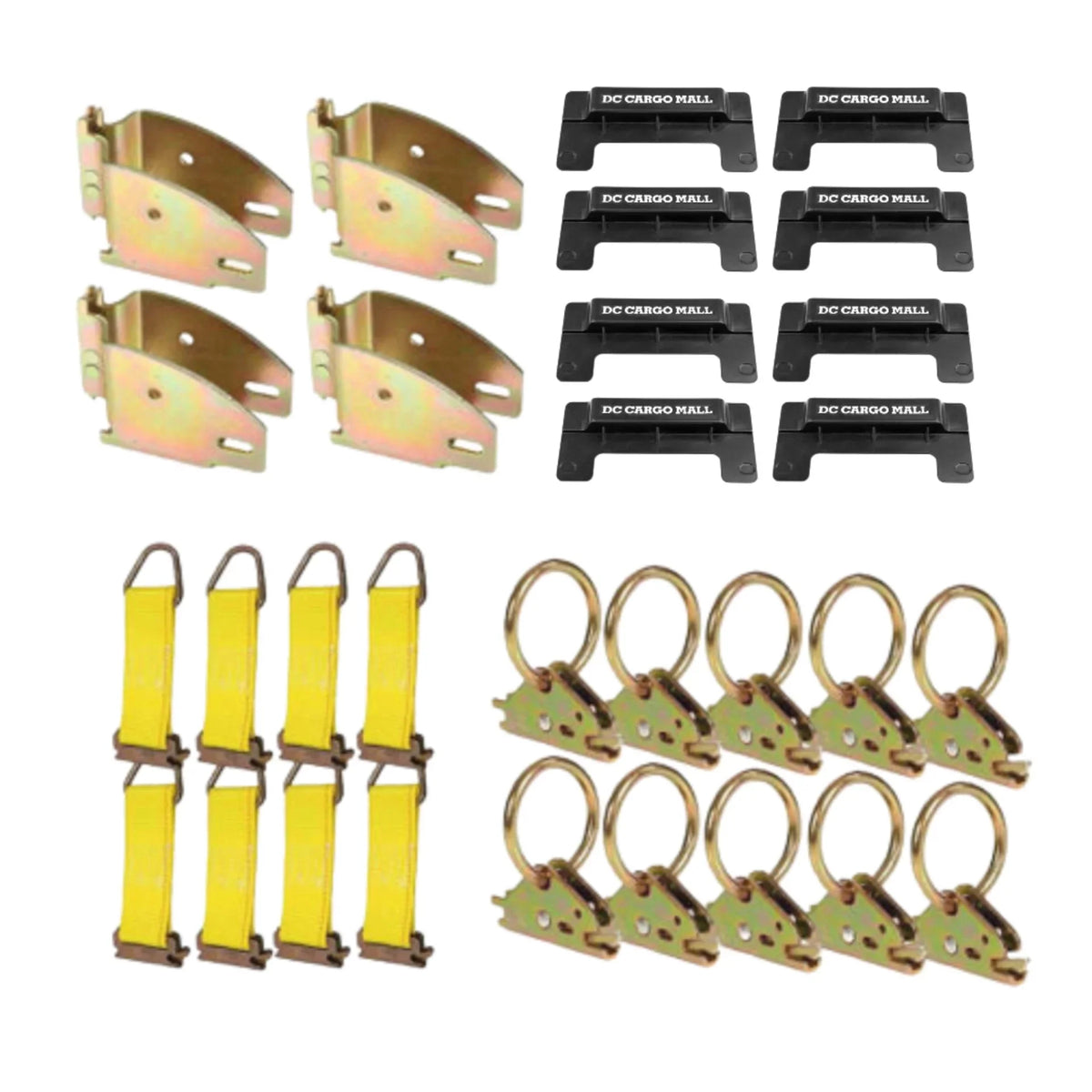 O Kit: Rope Wood NOT Caps, TieDown for Docks, """E-Track Warehouses, Rings, Trucks, Boats. 4 included.""" Bundle Sockets, E-track Trailers, Accessories Beam 8 Ideal End TieDown 8 TieOffs. 10