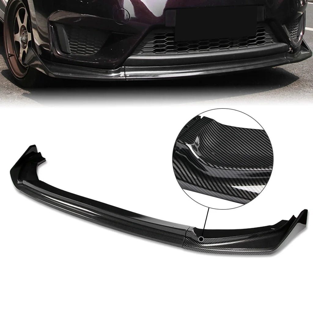 Front Stabilizers Motoring DNA Lips Carbon Honda Fiber Guard Fit For Kit Bumper 2017 2014 Look 2-PU-669-PCF to w/Vertical Body 3Pcs