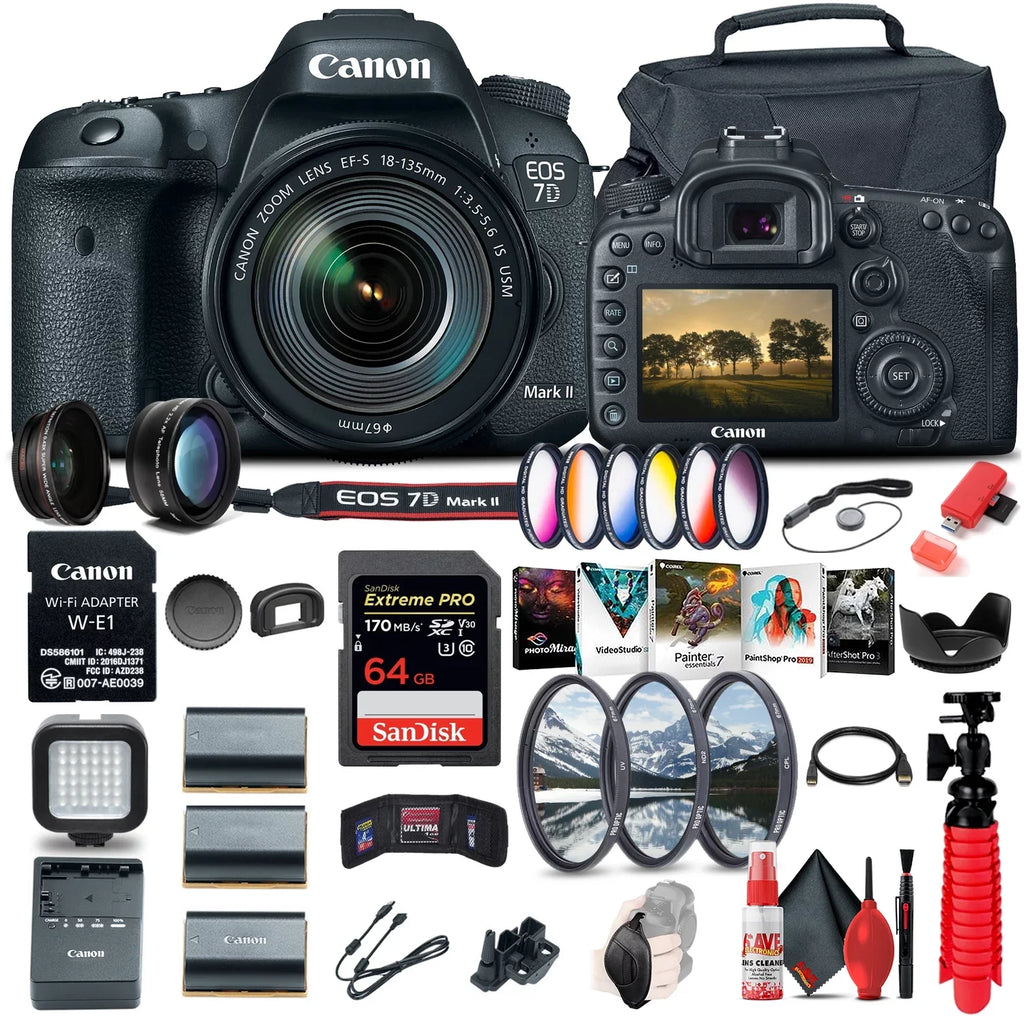 '+ DSLR f/3.5-5.6 Camera IS Mark Canon Lens USM II 7D More W/ & EOS W-E1 18-135mm