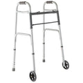 Frame Folding Aluminum 5” Walker lbs. 300 Supports Wheels, up with Medline to Lightweight