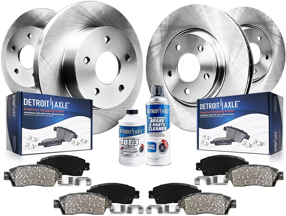 Rotors Brake Brakes Axle Brake 2.5L 2015 Brakes Detroit Rear 2016 for Front Ceramic Kit 2014 2013-2016 Escape 2013 Brake Rotors - and Pads Disc and 1.6L