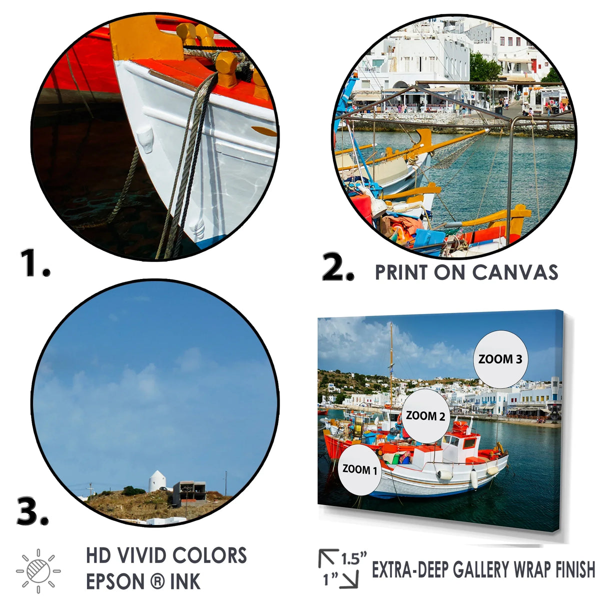 Port" A Prints Hunting Designart Wall At Greek Boat "Finishing Art & Fishing