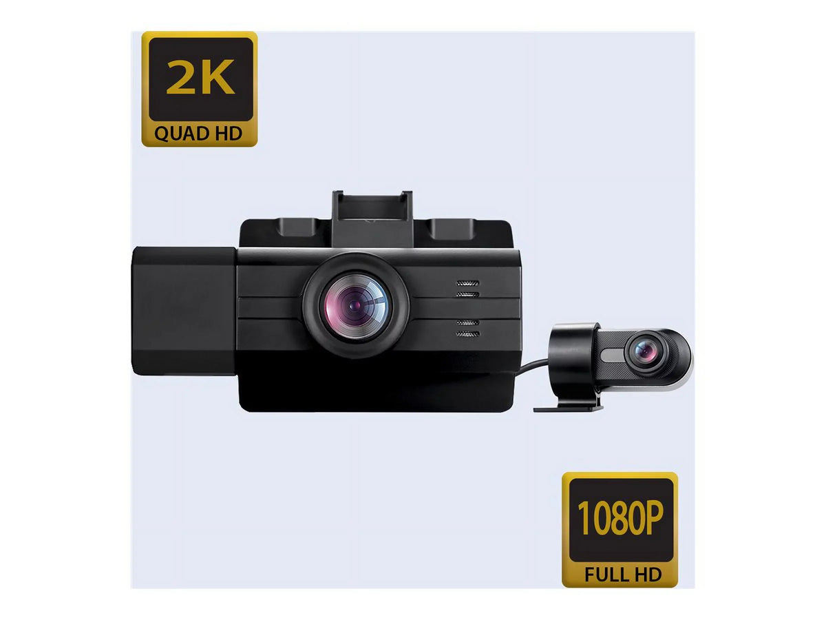 Cabin View, Front Edition Scout View, with Angle Rear GOSP32G Pro View by myGEKOgear - Adesso - 2K Surveillance G-Sensor 3-Channel Cam Wide Dash