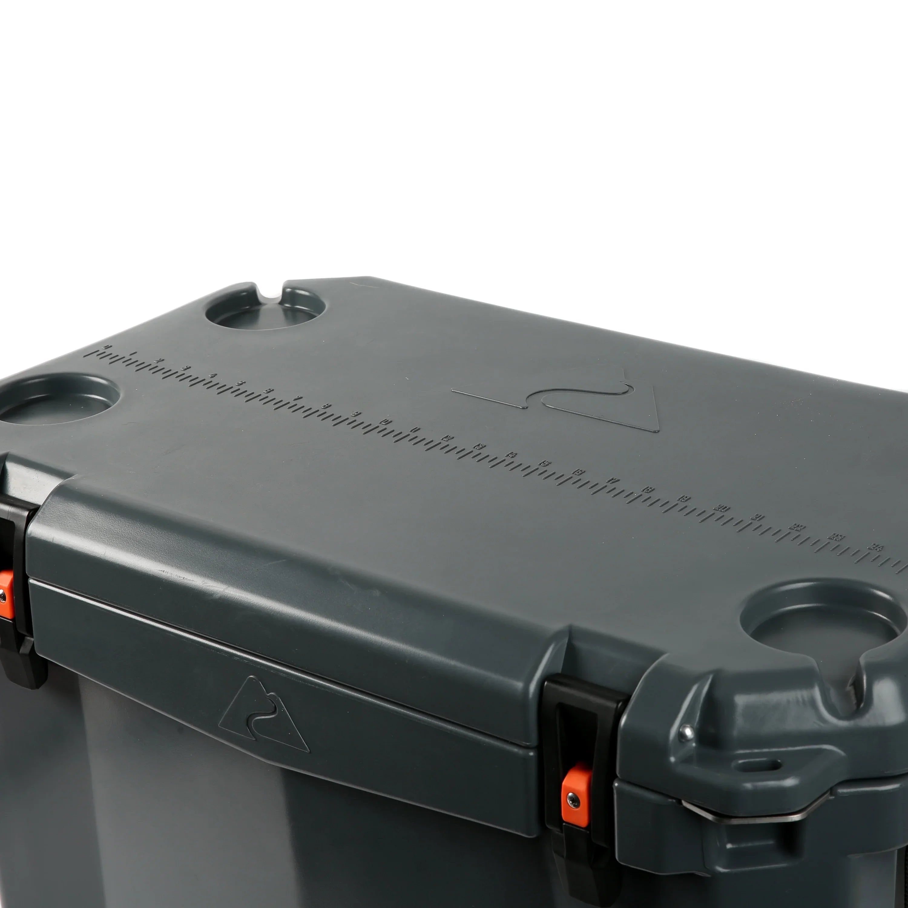 Ozark Sided Hard Cooler, 52 Quart Gray Chest Performance High Trail