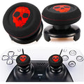 (Ghost PS5 Cover PS4 Red) FPS Silicone Thumbstick Printing & Controller for 2 Dualsenese Extender Playrealm & Sets Grip Rubber
