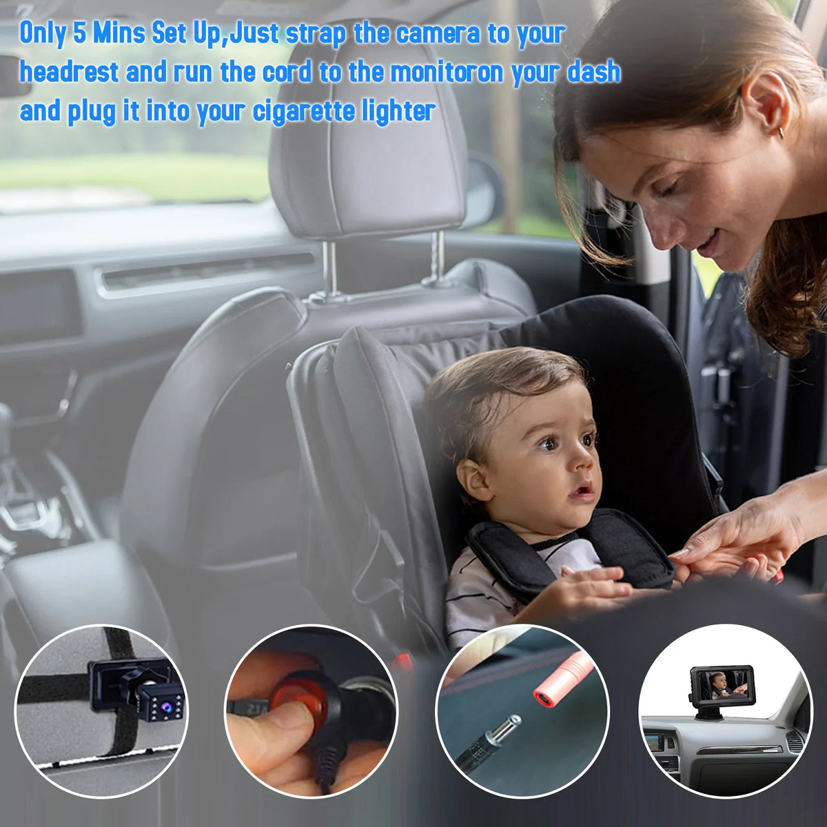 IPS Adjustable Function Wide Vision IPS Invigilator,IPS Vision Adjustable Monitor Camera Screen 4.3'' Nebublu Camera Mirror View View Kids Monitor Screen Wide Function 4.3'' Baby Screen Baby Wide
