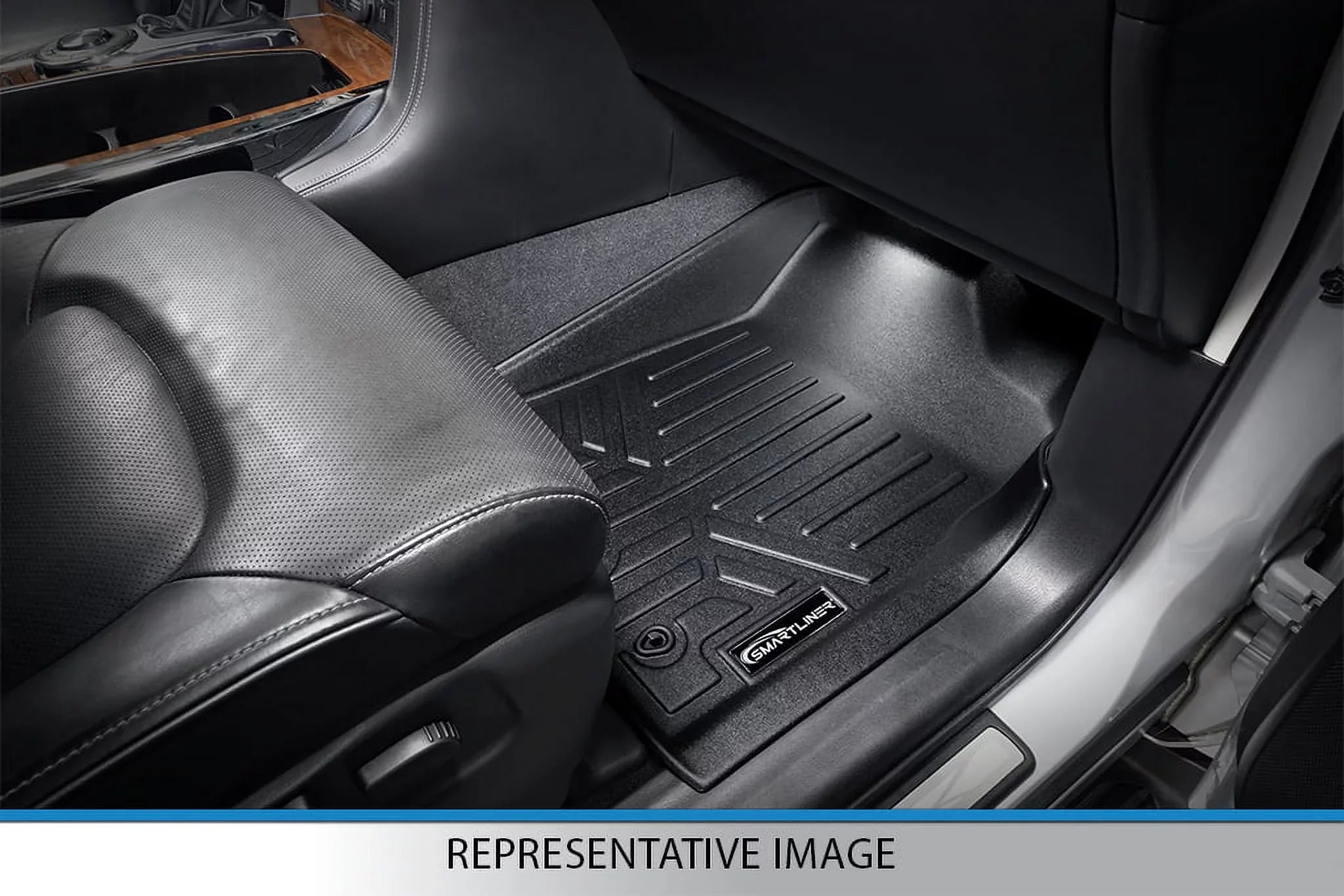 Expedition, Row Smartliner Set Cargo Liner without for 2011-2017 & Floor Mats Bucket SA0183-B0303-C0186-E0185 Black Console 2nd Seats with