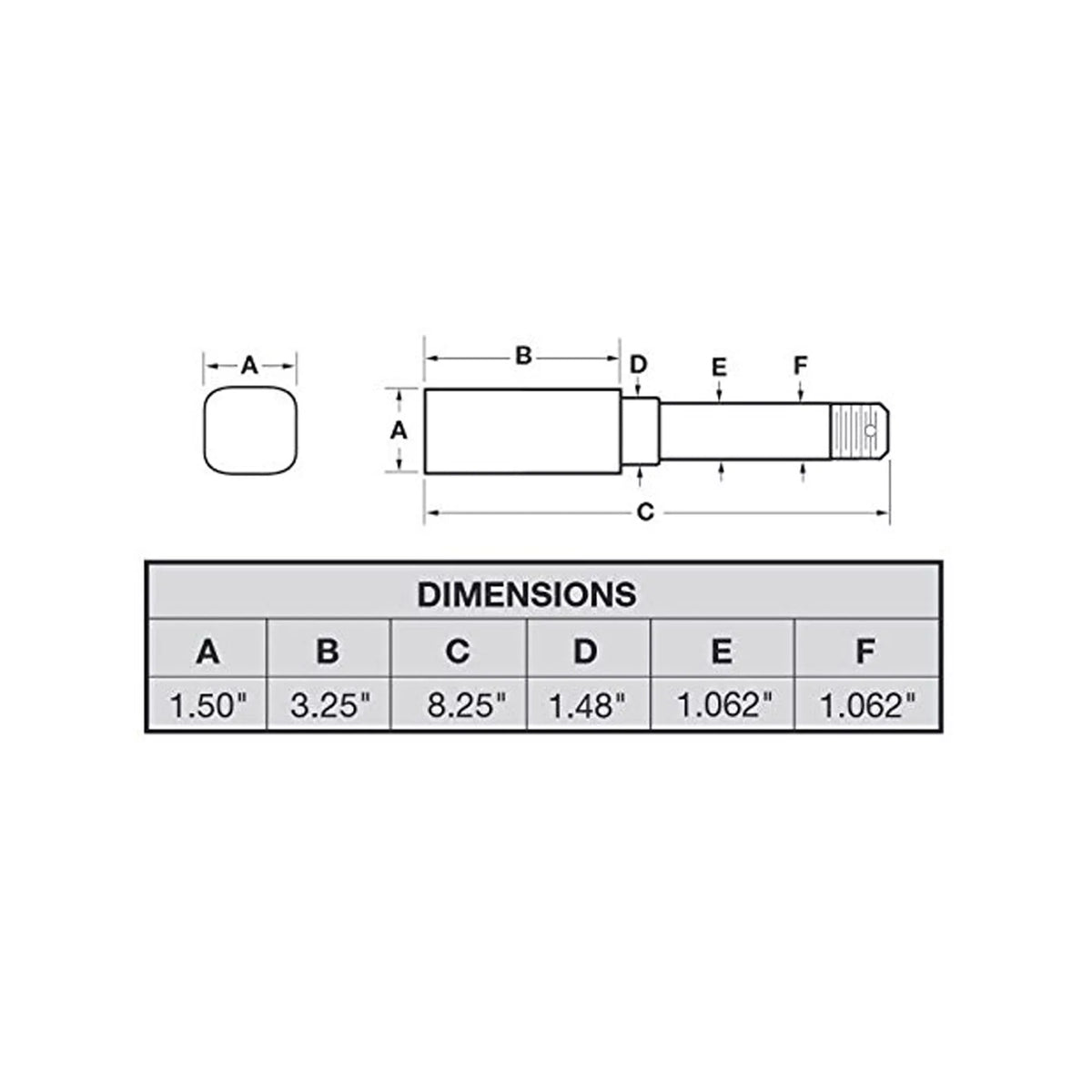 Trailer I.D. - Axle Bearings For Stock 1-1/16 Square Spindle Inch