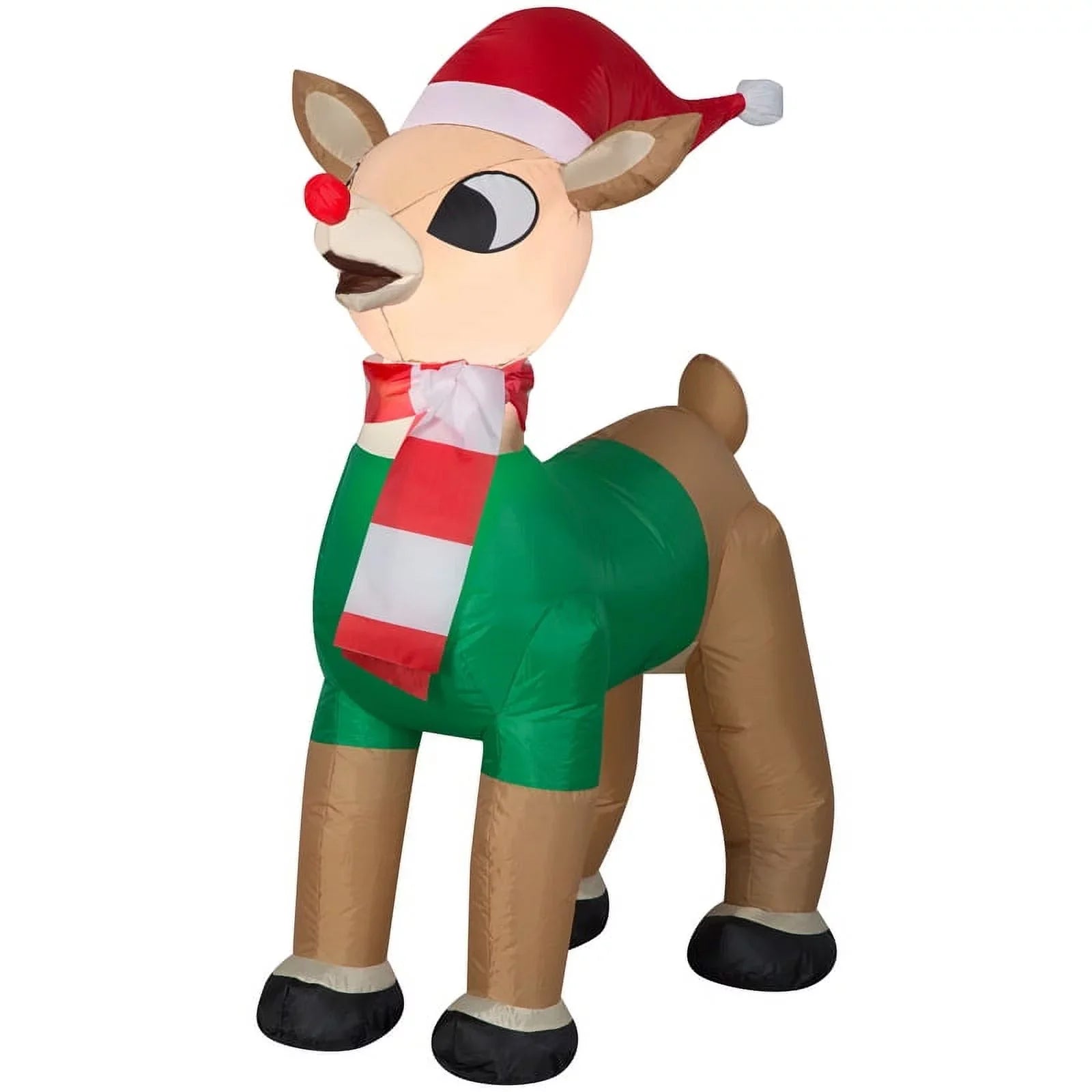 ft. in Gemmy 3.5 Inflatable Green Rudolf Outfit