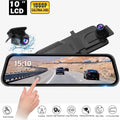 G-Sensor, cam WDR Mirror Night for and mirror view Screen, Full Car Backup 1080P Camera, View Rear Front Touch Camera Parking Erago FHD with 10" Kit:Rear Waterproof Moniter Vision, dash Rear