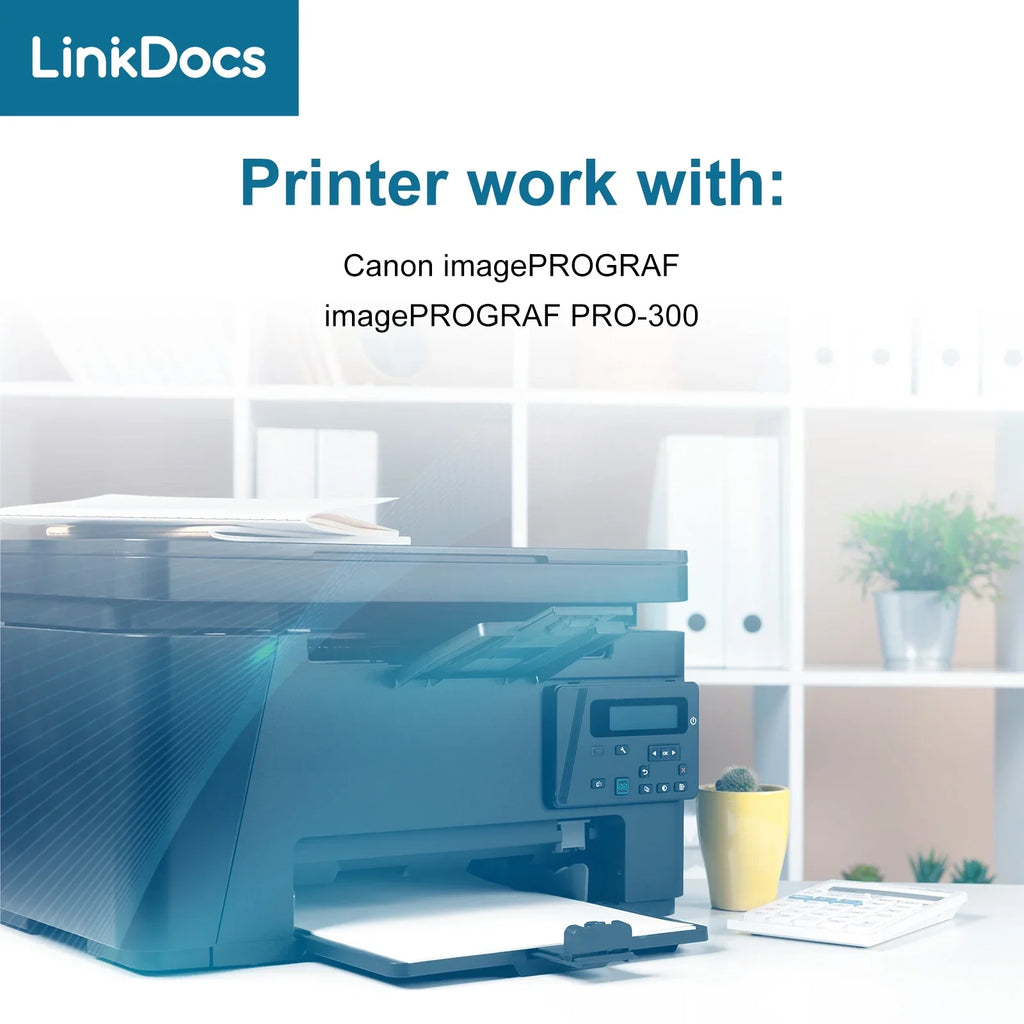 TM-305 Printer Canon GP-300 Compatible PFI120 PFI-120 TM-200 GP-200 Canon Cartridges PFI-120 PFI120 Work IPF PFI-120MBK Black for Replacement and Matte ImagePROGRAF for Ink LinkDocs TM-205 TM-300