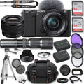 '+ Camera Memory f/8 More ZV-E1 Mirrorless Lenses + Tripod & + 28-60mm Bundle) + 500mm 2X Focus Case + FE f/4-5.6 Lens (25pc 64GB