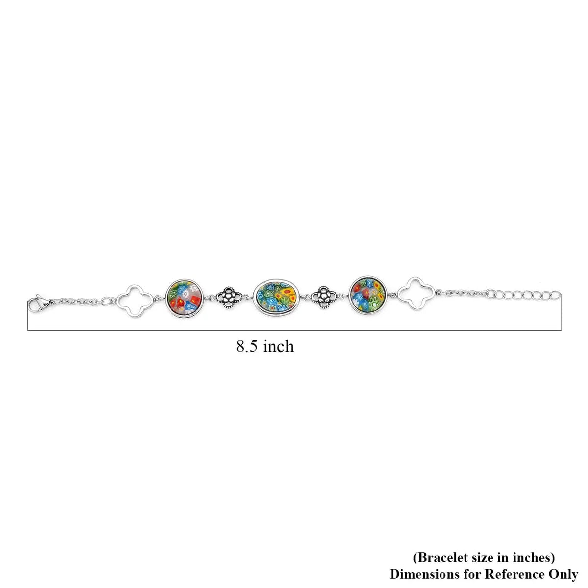 for Stainless Steel 6.75" Mothers Day LC Glass Mom Bracelet Stylish Gifts for Women Jewelry Costume dimension Oval Unique Birthday Shop Fashion