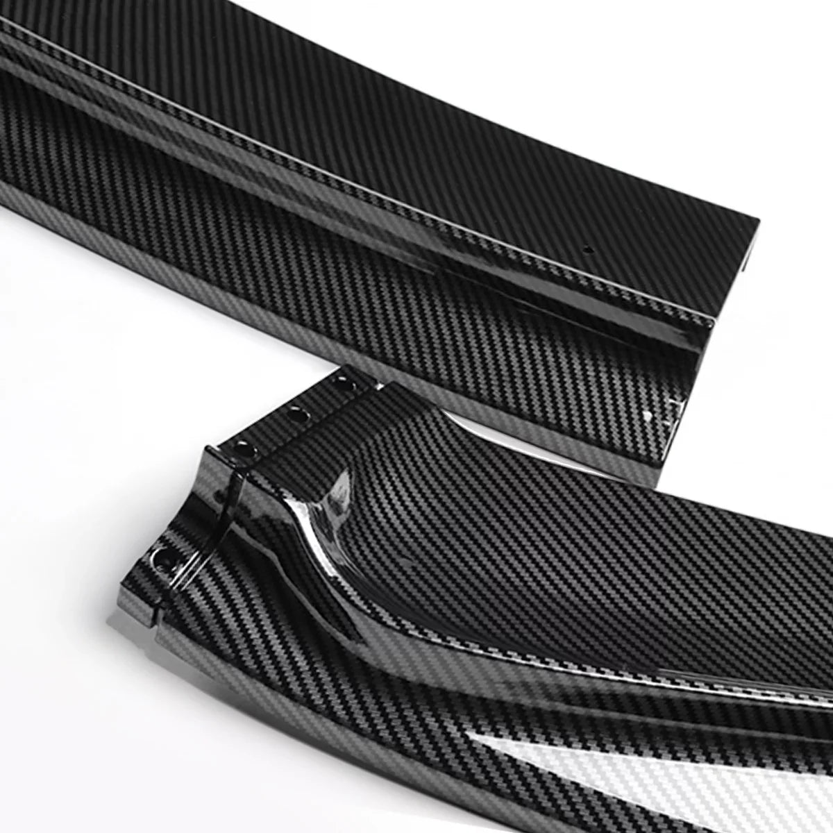 Front Stabilizers Motoring DNA Lips Carbon Honda Fiber Guard Fit For Kit Bumper 2017 2014 Look 2-PU-669-PCF to w/Vertical Body 3Pcs