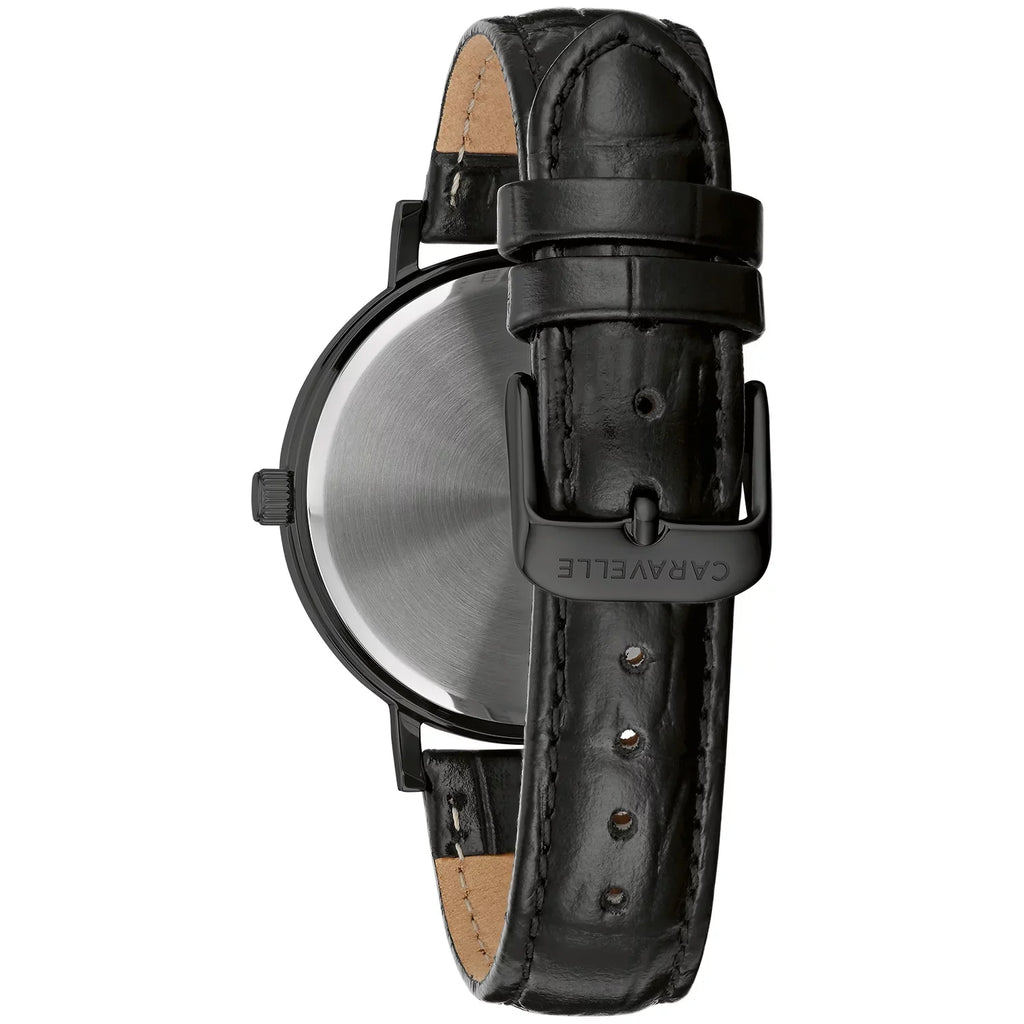 Watch Bulova Men's 45A148 by Caravelle Black Leather Strap