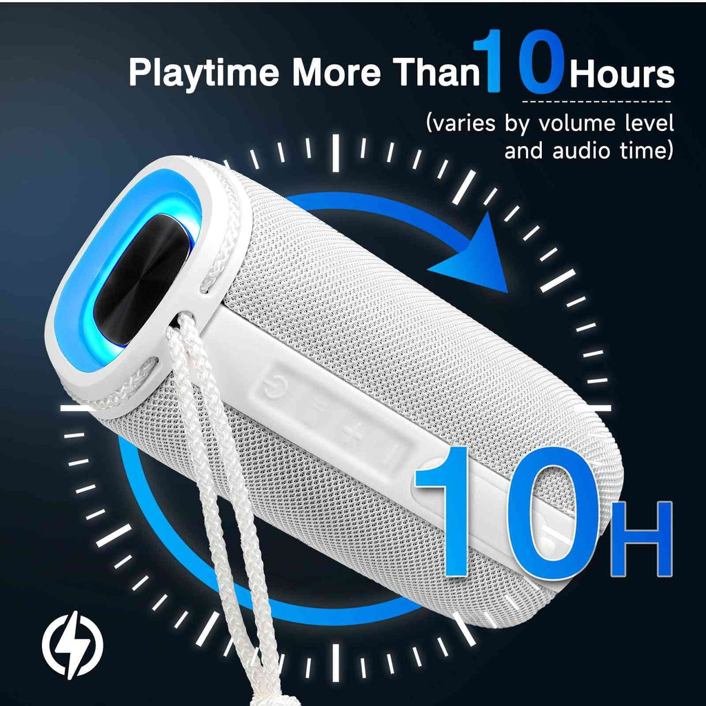 Pairing, - Portable Series Wireless 360° Scorpio Sound Q51 BT5.3, True UrbanX LG Punchy Speakers Bluetooth Bass, Speaker for Surround Speaker, Waterproof with White IPX5 HD
