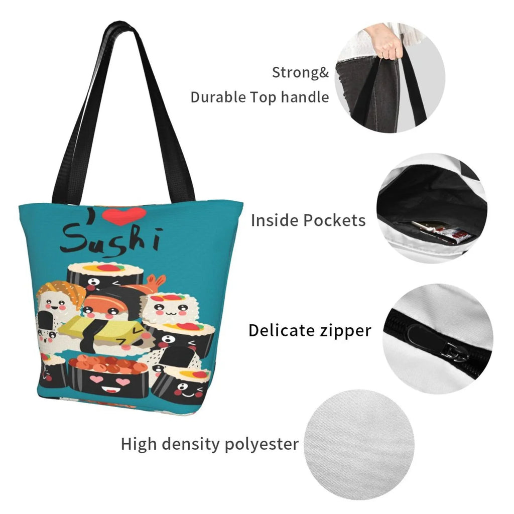 Love Large Capacity Tote I Women'S Handbags Sushi Lukts Hobos Bag Bag Bag,Shoulder Shopping