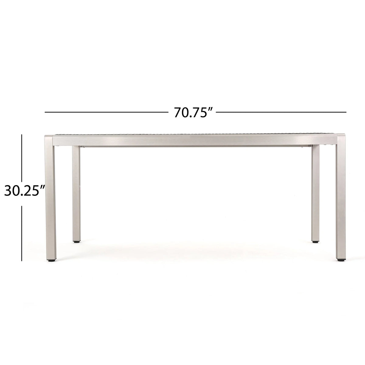 Bay exterior Grey Dining Coral with Wicker Table Top, Aluminum