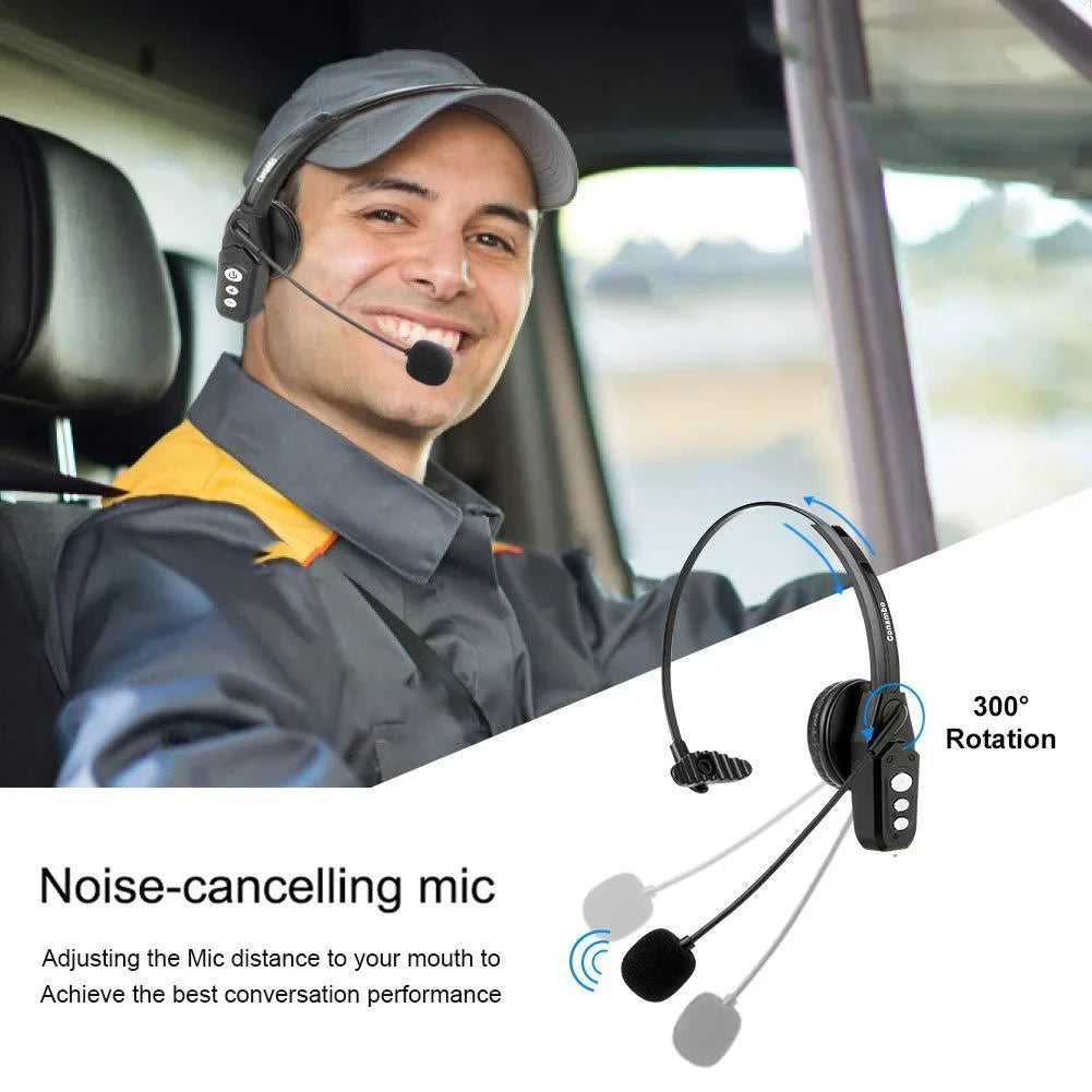 Mic Pro Wireless Engineers Phone for Headset Home Clarity with Business High V5.0, Office-JBT800 Voice Trucker Canceling Bluetooth Headset Noise Cell