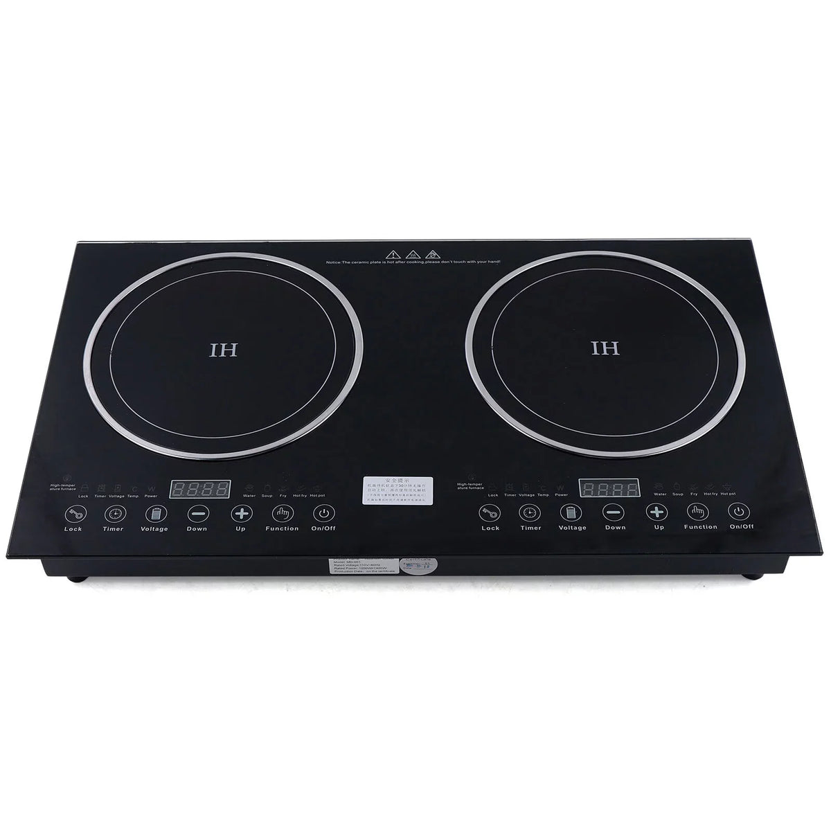 Digital Dual 1200W Burner Cooktop Sensor Cooker Touch ANQIDI Countertop Stove Cooker+1400W Ceramic Portable