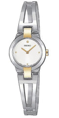 Steel Dial SUJ704 White Two Bangle Tone 30m Stainless Watch Seiko Women's