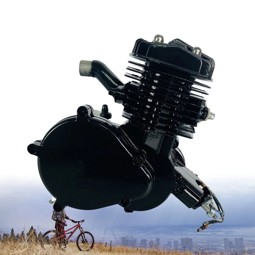 Air-Cooled 2-Stroke Petrol Assembled 80cc Black Full Single Bicycle Engine Bike Gas Motorized Motor Cylinder Miumaeov
