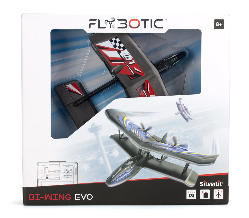 Red Plane- Flybotic Silverlit Evo RC Bi-Wing