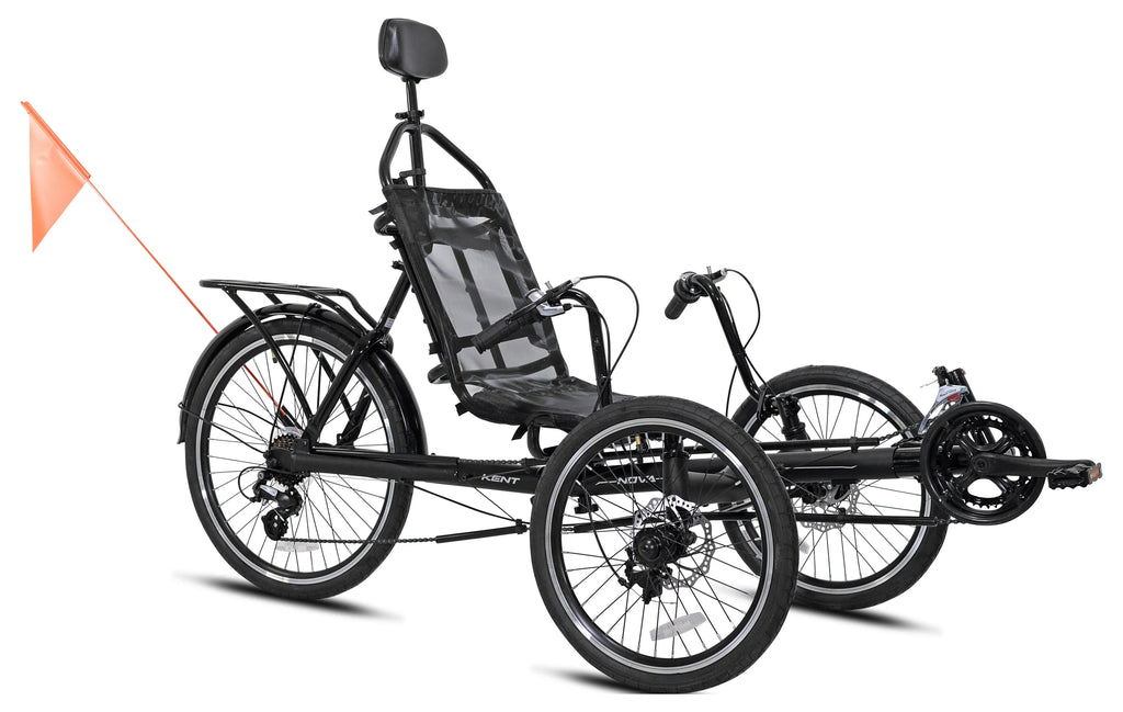 Recumbent Unisex 24-inch Bike, Black Nova