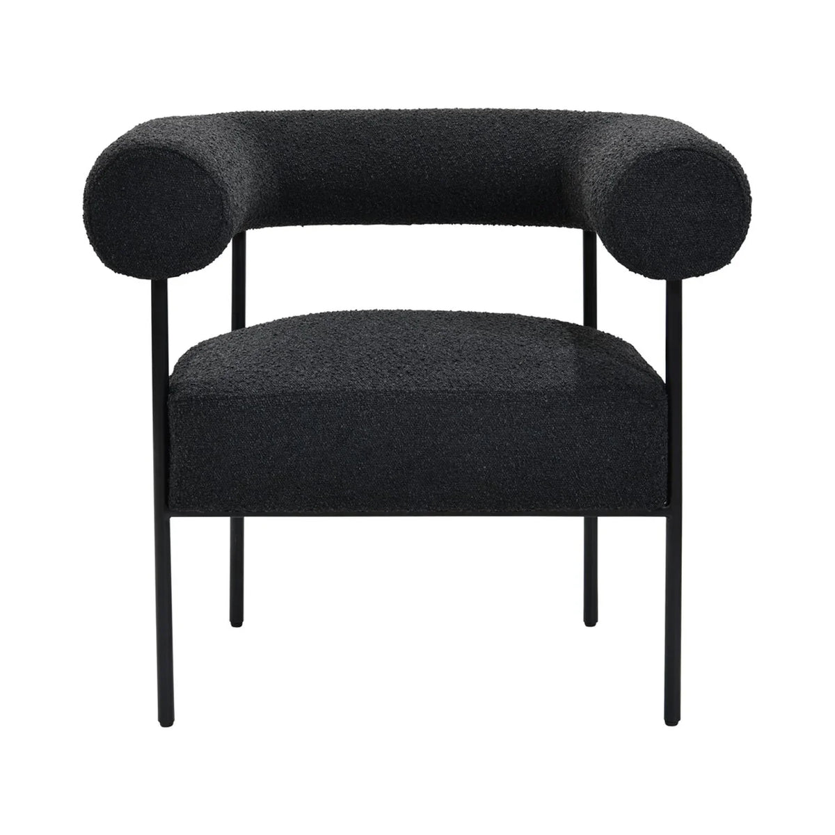 Arm Metal Black Boucle Palma Chair