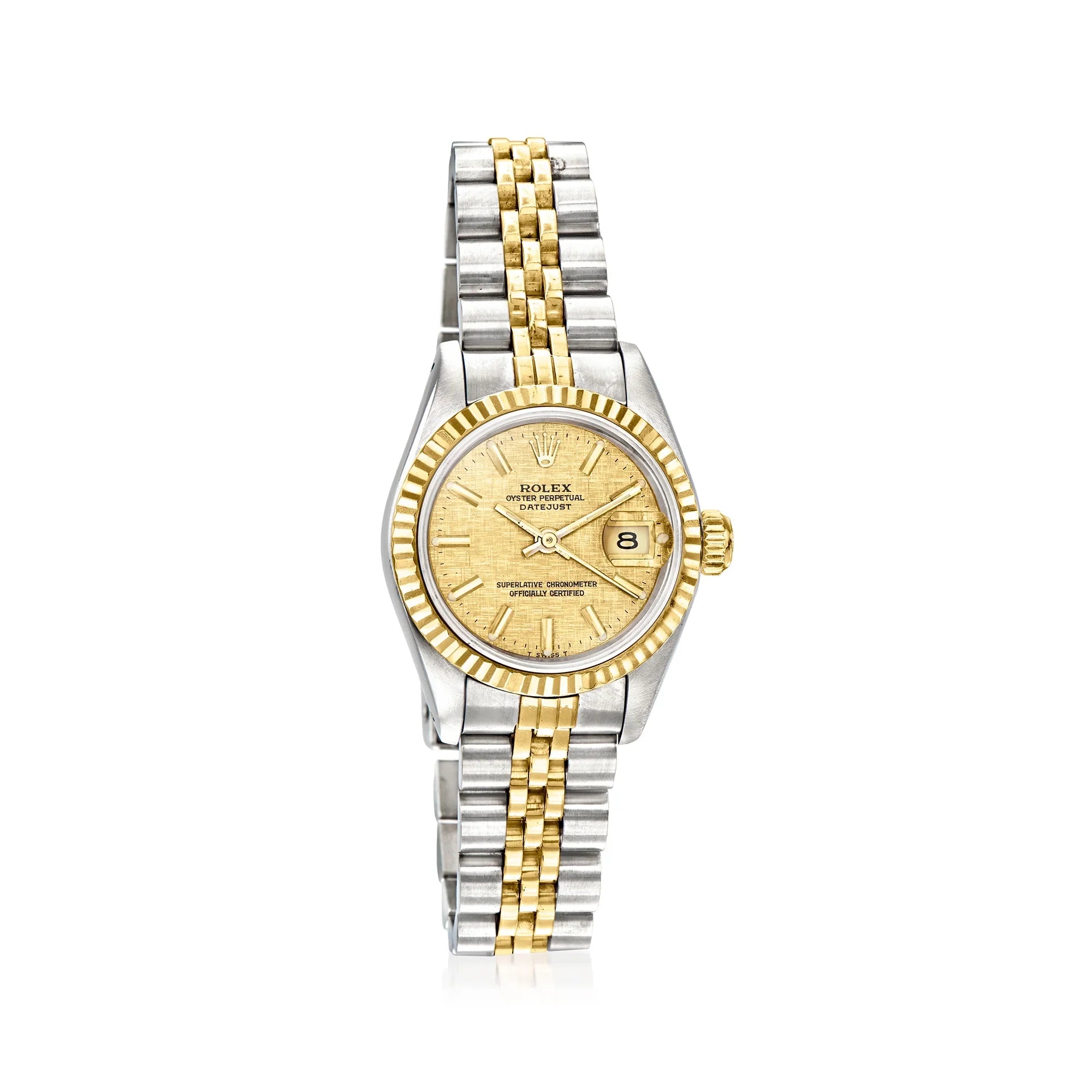 Steel Datejust Adult Ross-Simons Watch, Pre-Owned Automatic Women's Stainless 18kt and 26mm Gold Women's, Yellow