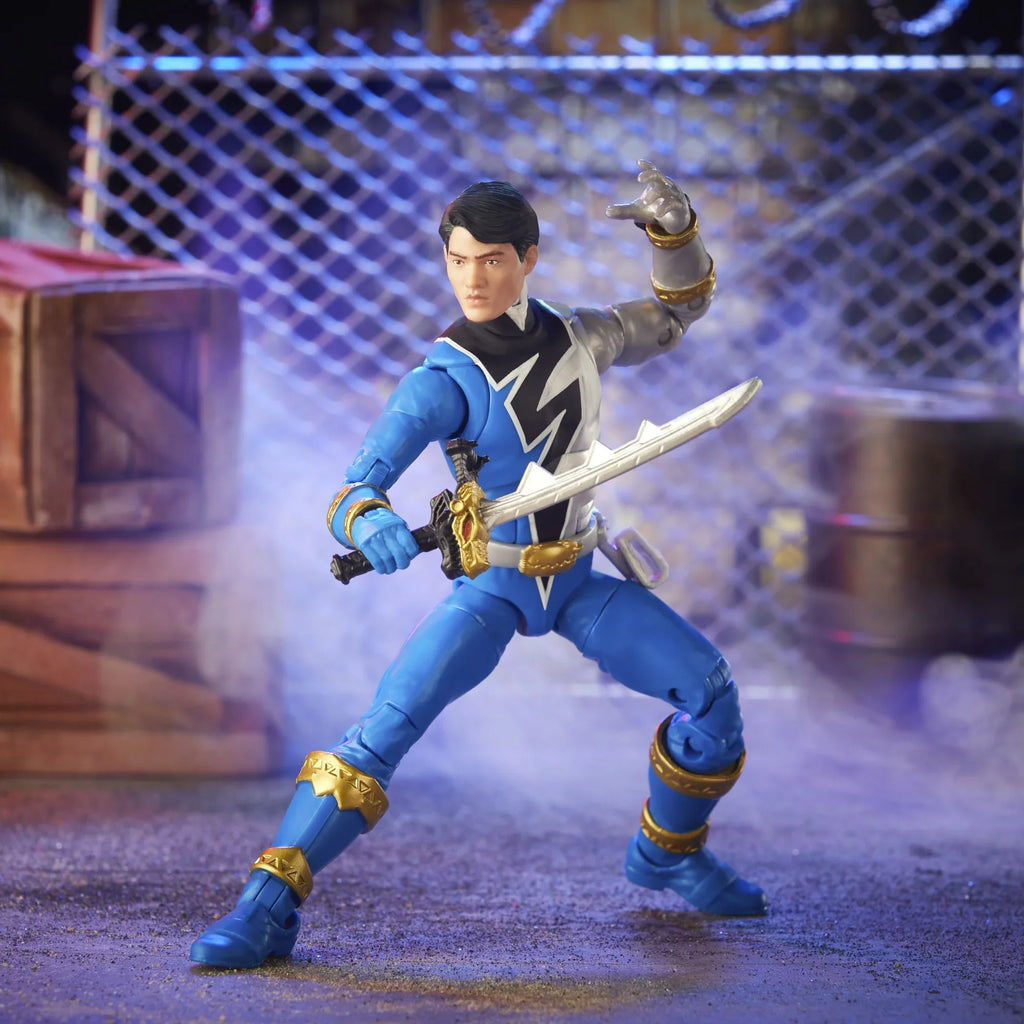 Power Dino Lightning with Toy Blue Collectible Action Rangers 6-inch Collection Premium Figure Fury Ranger Accessories