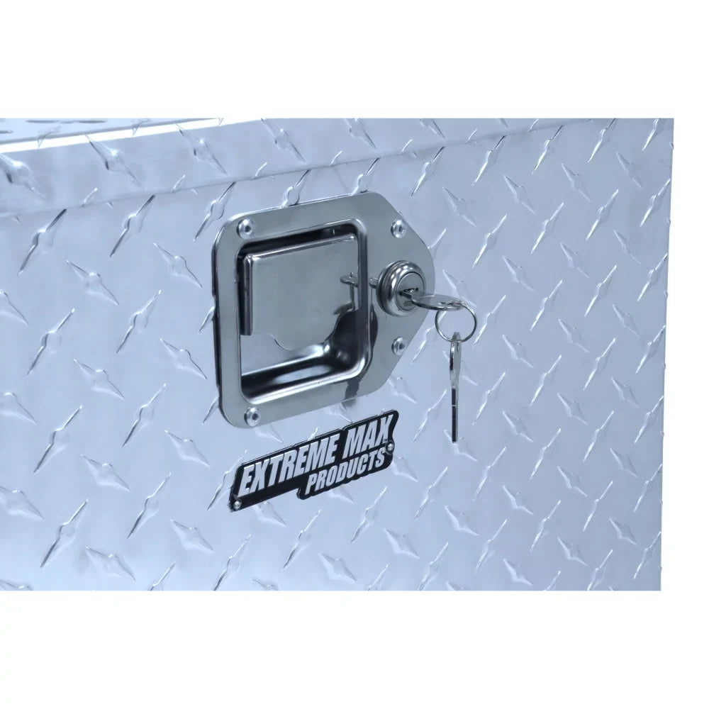 Extreme Utility Sport and Max Tongue for Trailer Aluminum Locking 5001.6097 Storage Box Diamond-Plate Trailers