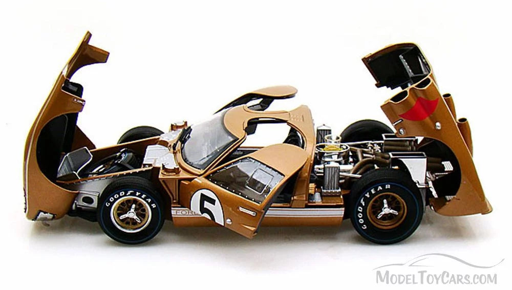 Gold Car - Shelby 1/18 MK Scale #5, Toy II GT-40 Diecast SC403 1966 Model -