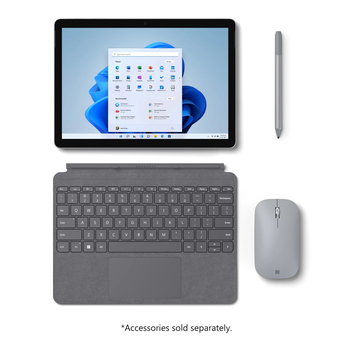 Windows Platinum, Gold Sense Pixel Surface 10.5" Intel®Pentium® 10 Display, touch, 128GB Point 8VA-00001 8GB Flow Microsoft 11, 6500Y, Multi- RAM, SSD, 3 Go