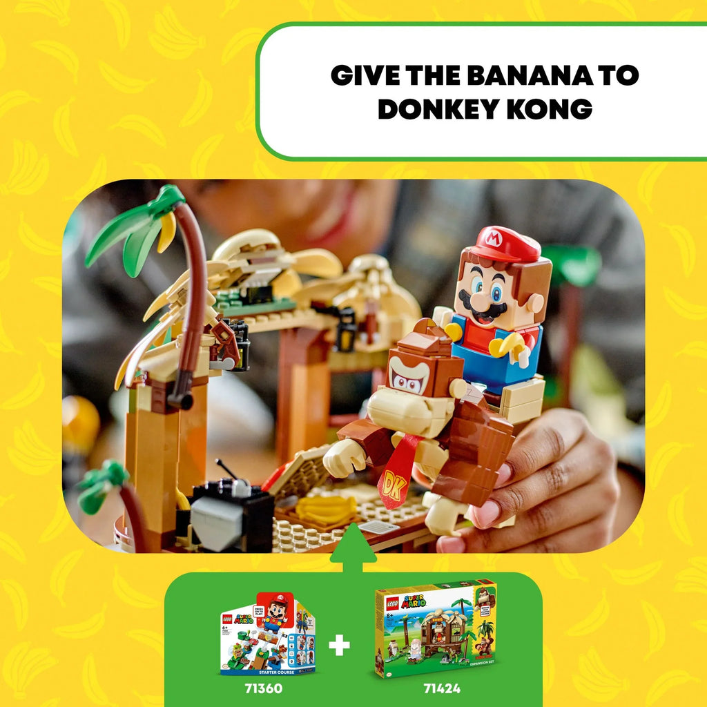 with Collectible Buildable Super and Set, Mario Kong for 71424 House Gift Game Fun Super 8-10 Donkey Figures Tree Cranky 2 Expansion LEGO Kong, Birthday Year Donkey Kids, Kong’s Old Mario