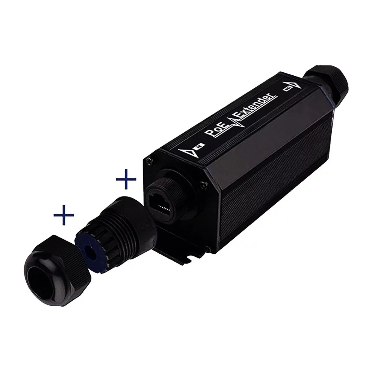 Extender Extender Signal Extender, High Gigabit Waterproof Compatible PoE exterior Ethernet PoE 1 Speed Bridge Broadband Standard 802.3af/at, Booster 100 Single Mbps Port Repeater Port