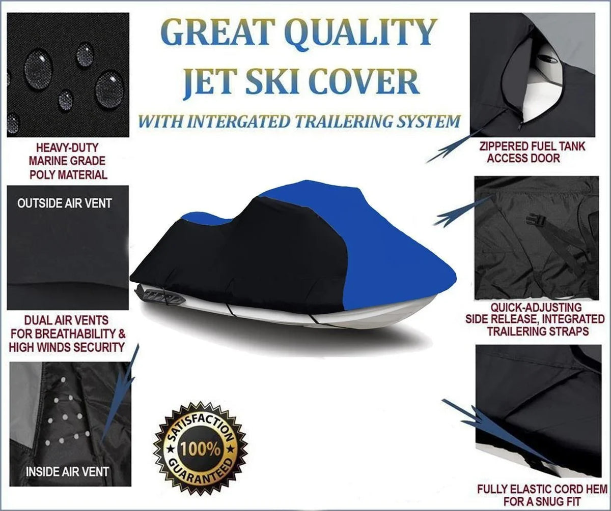 1997 SL700 1996 BLACK 1050 SL 1996 1997 Jet DENIER 600 1997 / 1996 Seater / TOP PWC BLUE Cover / Ski 900 THE for HEAVY-DUTY, Cover / 1997 Polaris 1-2 LINE OF 780 Compatible