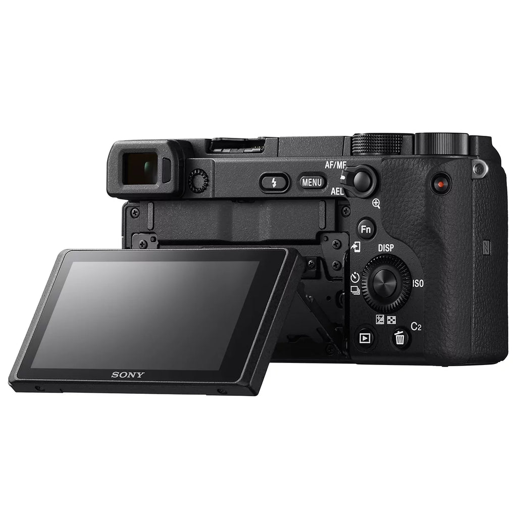 Wide (Black) ILCE-6400L/B Bundle OSS Battery a6400 + Mirrorless & 4K Filter Extra Power Camera Set Deco 16-50mm 2.2X Lens 0.43x Lens Angle Telephoto and Case Editing f/3.5-5.6 Gear with Kit