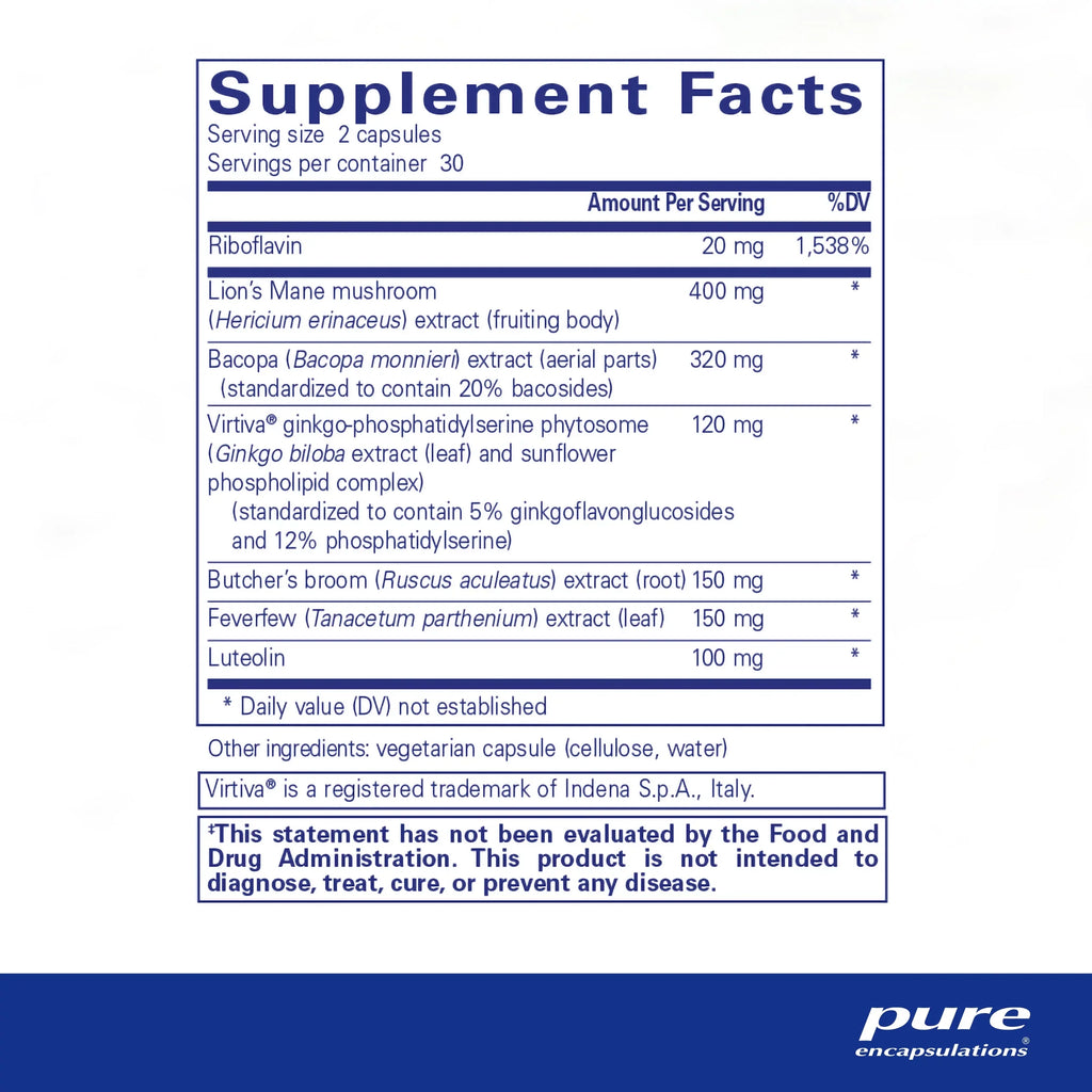 with Associated 60 Clarity, Brain Supports Encapsulations | Memory | Pure and Concentration, Brain Fog Capsules* Reset
