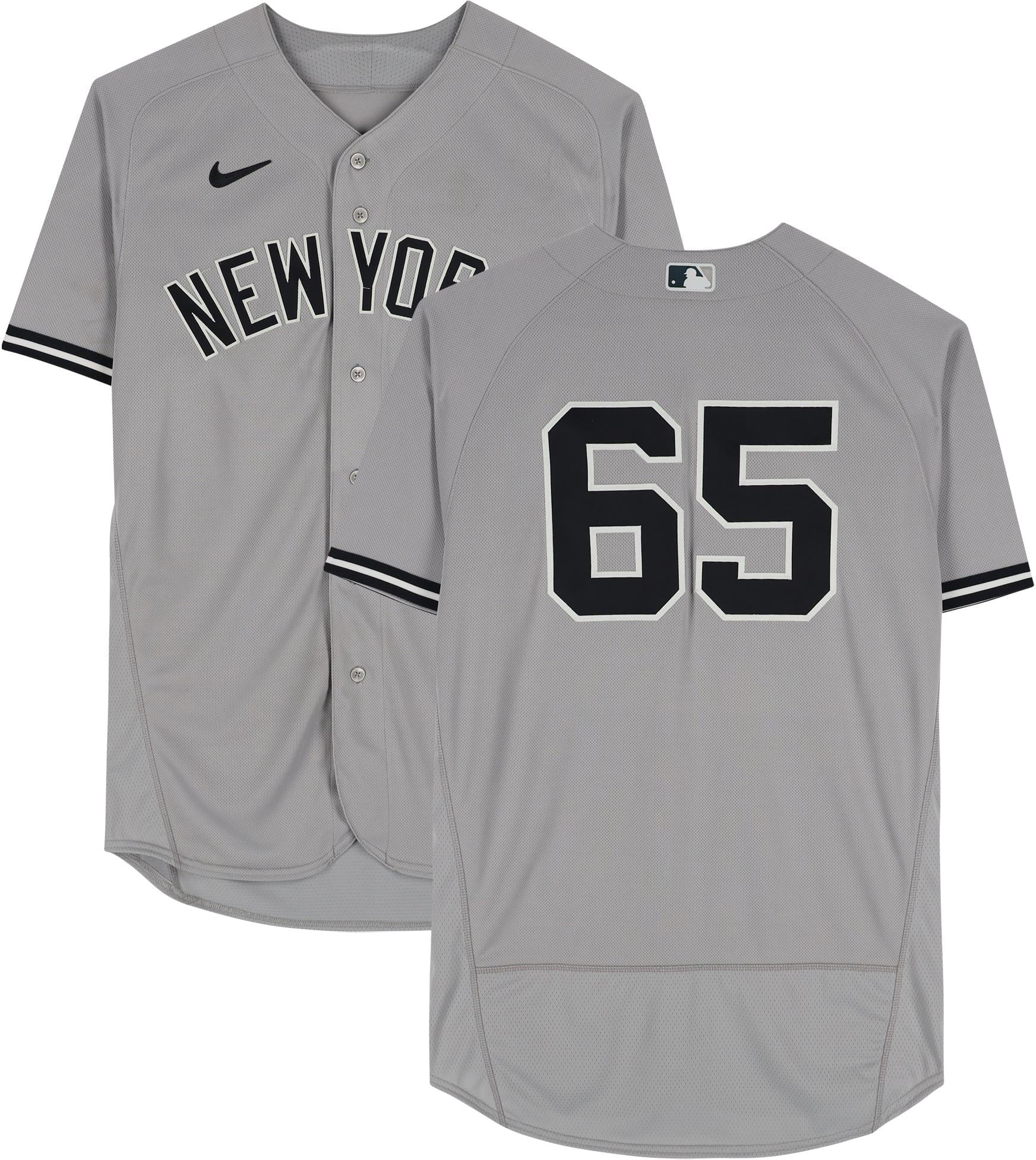 Cortes Cleveland York Fanatics #65 Yankees Authentic Jersey Indians New on vs. October - Player-Worn 16, 2022 Certified Gray Nestor