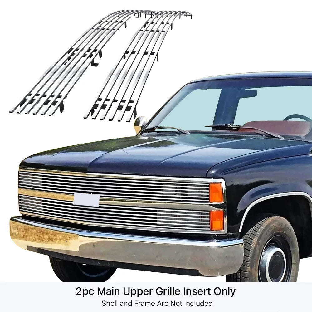 K APS Billet Main Stainless Premium with 8x6 Chrome Upper N19-S54258C Blazer Compatible C Grille & 1992-1993 88-93 Pickup Suburban Chevy Steel