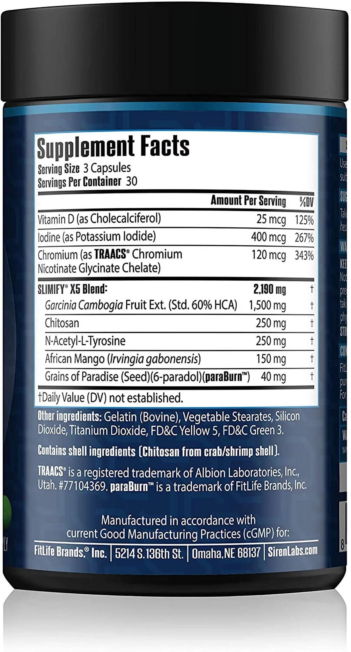 Capsules) Fat African Metabolism, Increase Grains and Boost Energy Cambogia, (90 - Decrease for Appetite, and Loss Advanced Mango, Burner Slimify Weight - Siren Paradise Free Labs of Garcinia Stim -