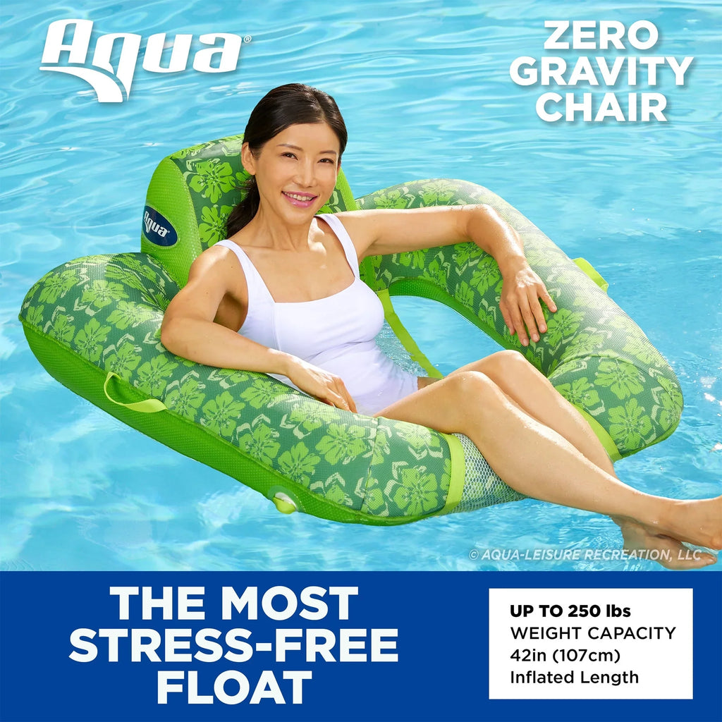 Campania Leisure Gravity 2in1 Aqua Float Lounger, Pool Floral Zero &
