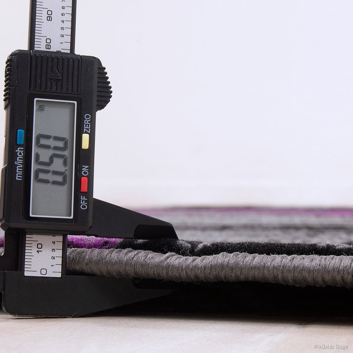 Allstar Drop-Stitch Rugs 11") (5' Rug Modern Weave Technique Contemporary 6' Purple x in Woven Purple