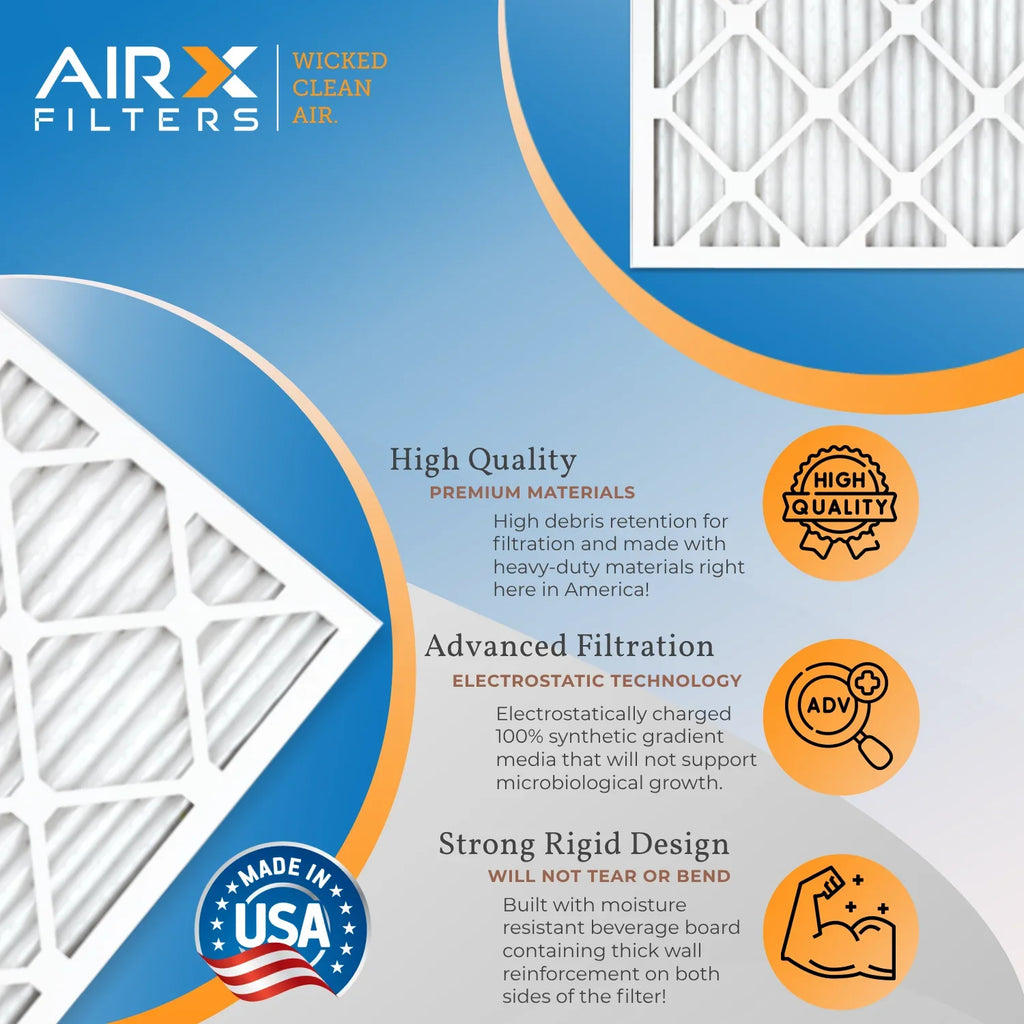 16.375x21.5x1 16.375x21.5x1 5 FILTERS USA MPR Furnace 8 CLEAN Pack Comparable Made 6 700 Air to FPR by Electrostatic Filters Air MERV Premium WICKED Filter Filter HVAC AIRX AIR. Pleated & Conditioner
