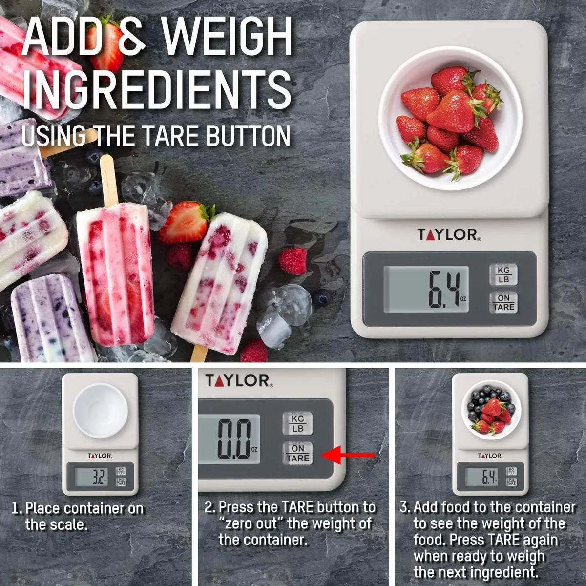 Products Taylor Scale Precision Compact White Digital