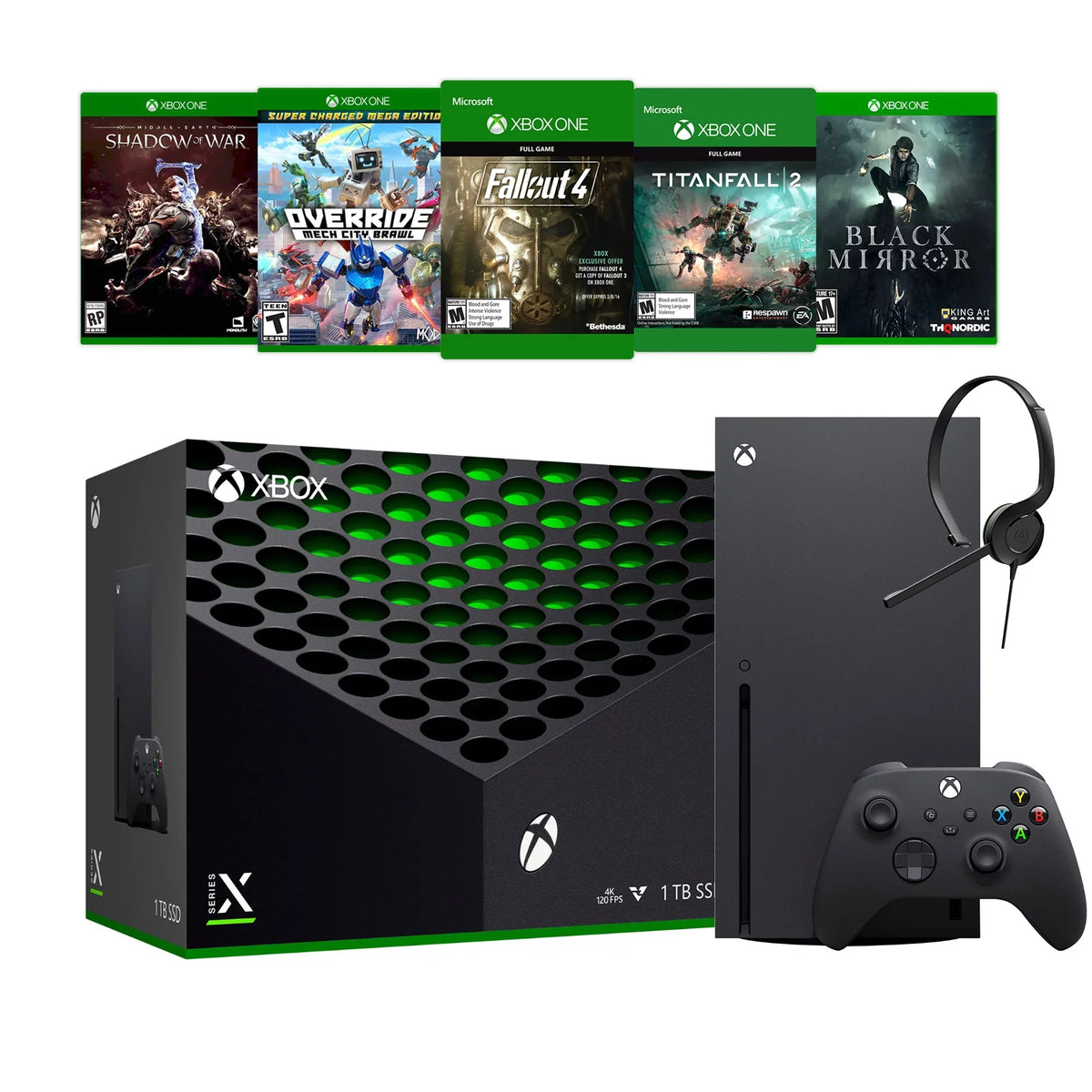 and Five with Bundle Xbox Xbox Games Headset Flagship Chat 1TB Latest X Console SSD Series