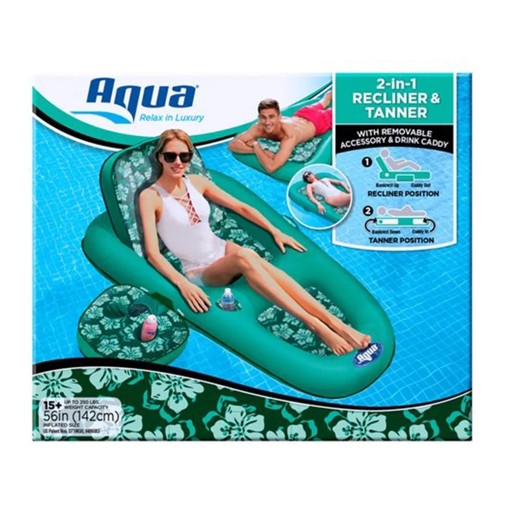 Campania Leisure Gravity 2in1 Aqua Float Lounger, Pool Floral Zero &
