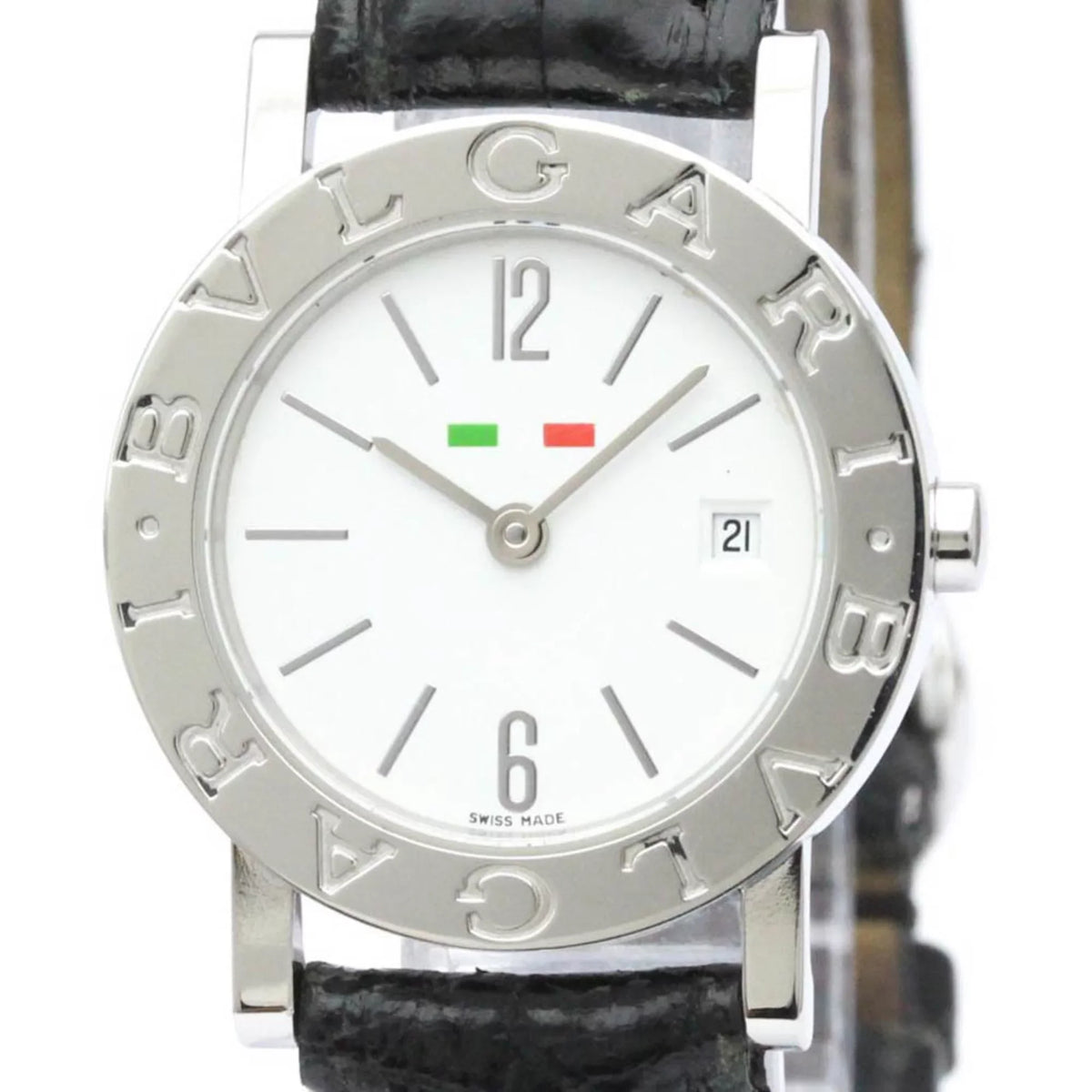 Polished BVLGARI-BVLGARI BF558550 BB26SL Quartz Steel Pre-Owned (Good) Ladies BVLGARI Watch